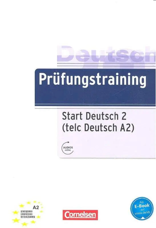 Boek prüfungstraining start deutsch 2 blauw en wit voor prüfungstraining daf en telc deutsch daz-lerenden