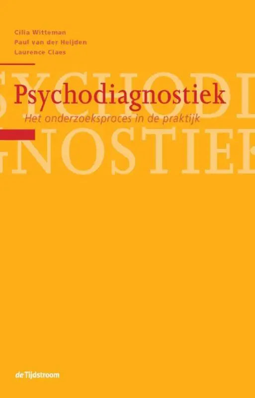 Bright orange book cover of psychodiagnostiek by cilia witteman and laurence claes published by koninklijke boom uitgevers
