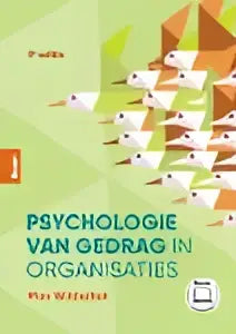 Repetitieve tekst in hoofdletters psychologie van gedrag in organisaties op educatieve publicatie van koninklijke boom uitgevers door max wildschut voor hoger onderwijs