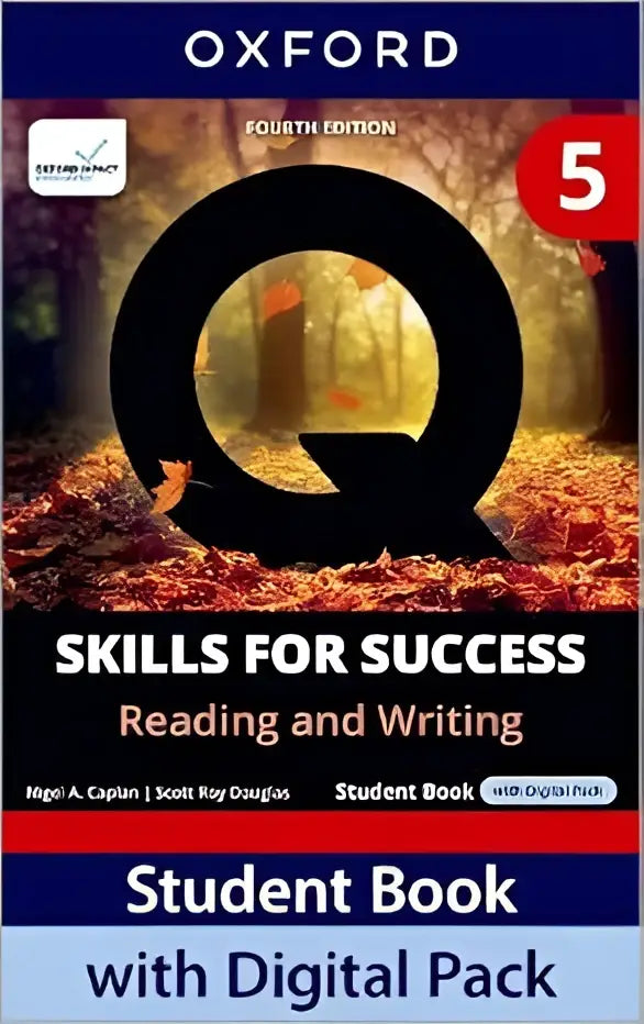 Q Skills for Success 4e niveau 5 lezen schrijven studentboek met digipak, grote Q in herfstbos
