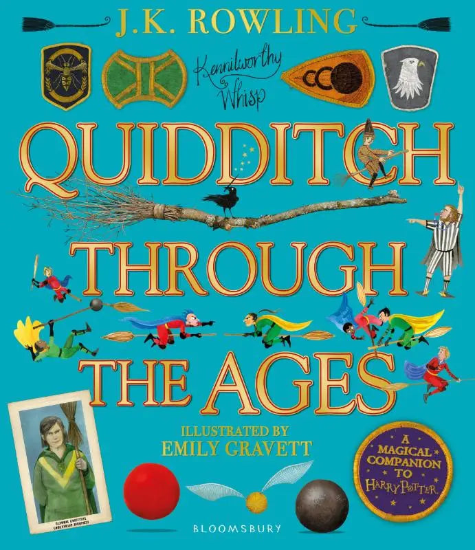 De cover van het boek Quidditch Through the Ages illustrated edition, een wizarding world companion, bestel quidditch through online