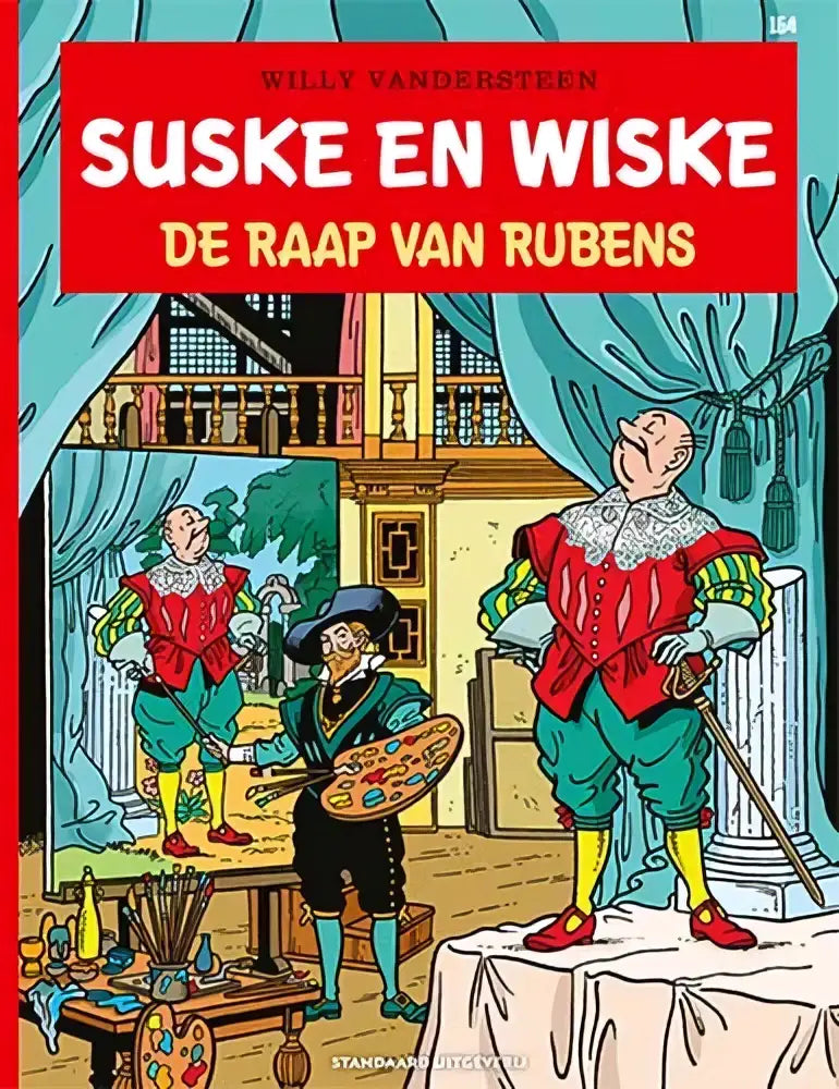 De cover van het stripboek suske en wiske de raap van rubens door willy vandersteen toont een kleurrijke illustratie in strips algemeen stijl