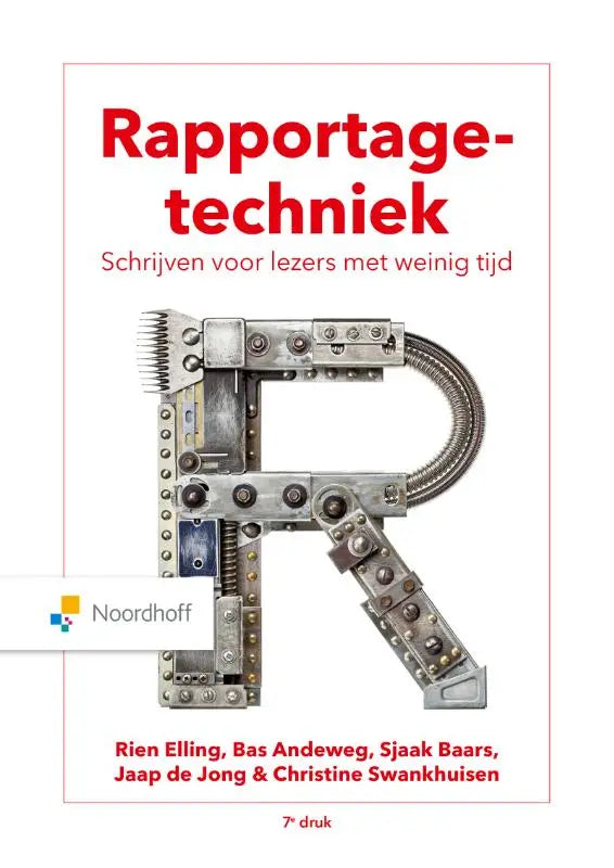Een metallic industriële letter r van tandwielen en mechanische onderdelen in rapportagetechniek bas andeweg