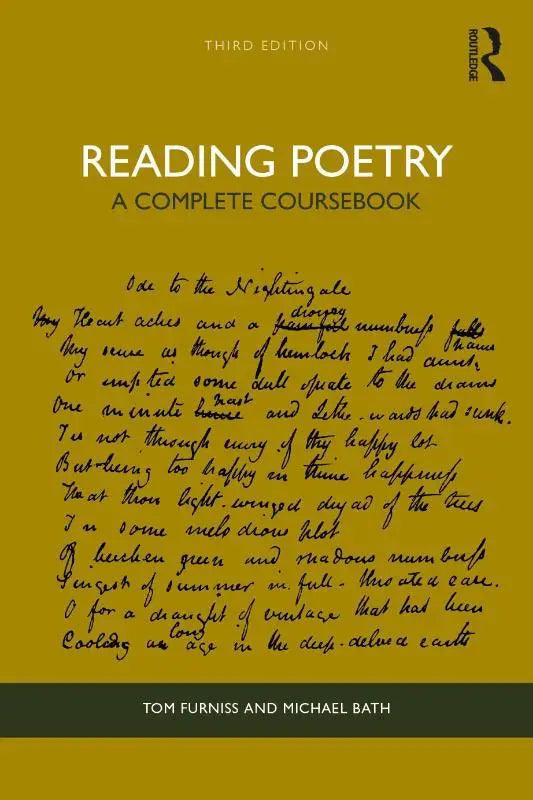 De omslag van de derde editie van reading poetry a complete coursebook door tom furniss en michael bath uitgegeven door routledge