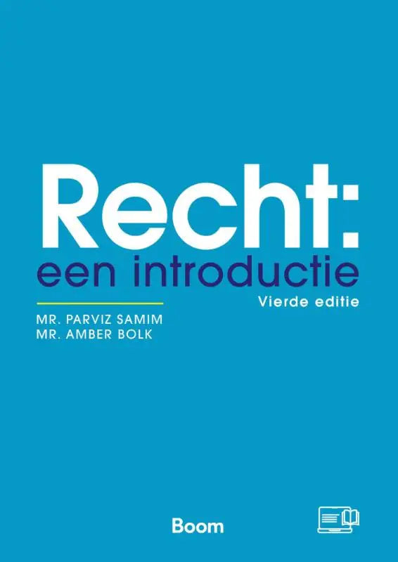 Blauwe boekomslag recht een introductie met witte en donkerblauwe tekst door amber bolk parviz samim koninklijke boom uitgevers
