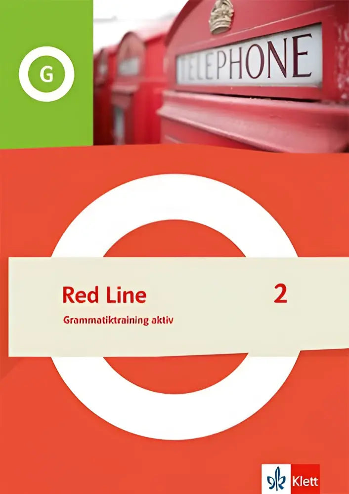 Red line 2 grammatiktraining aktiv klasse 6 werkboek met rood omslag en london underground rondel ontwerp