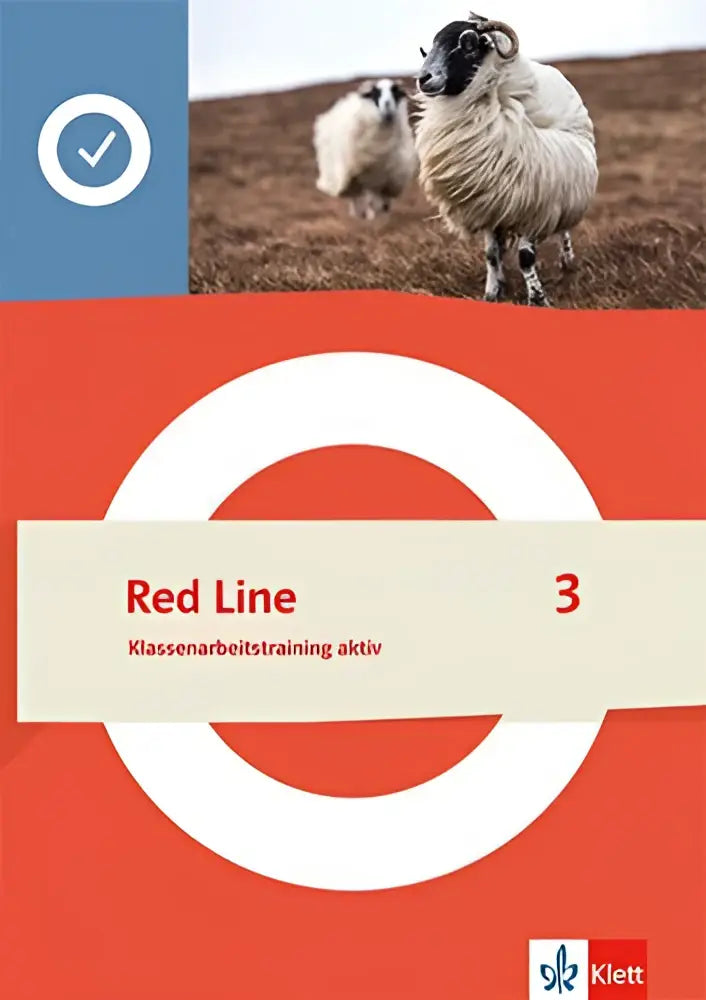Red line 3 aktiv klasse klassenarbeitstraining aktiv klasse 7 workbook mit rotem cover und schafen auf feld