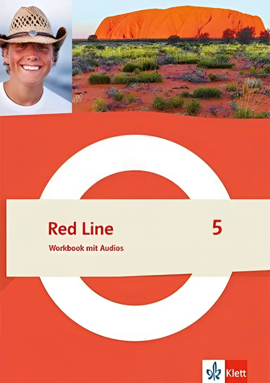 Red line 5 workbook mit audios klett mit rotem cover und uluru bild für klasse 9