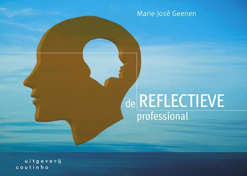 Gouden silhouet van reflecterend hoofdprofiel voor De reflectieve professional