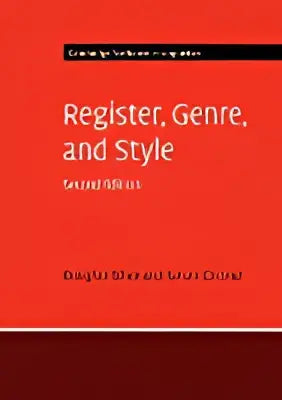 Rode hardcover boek register genre en style van douglas e met focus op taalregister en stijlkenmerken