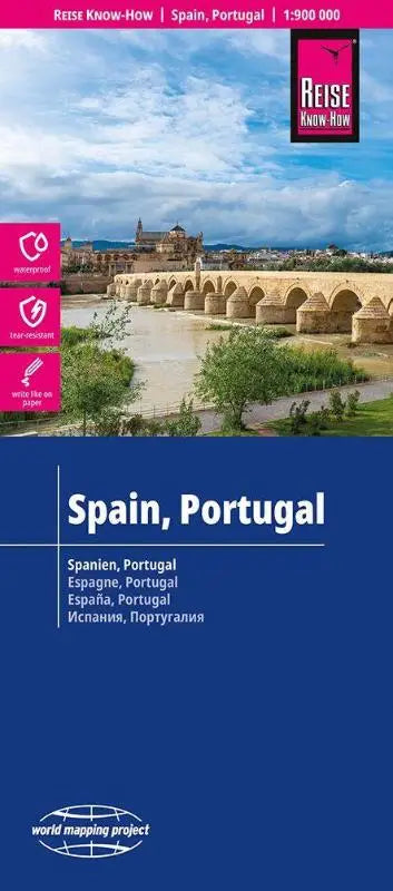 Reise Know-How Landkarte Spanien, Portugal | Spain, Portugal (1:900.000) - reiß- und wasserfest (world mapping project)
