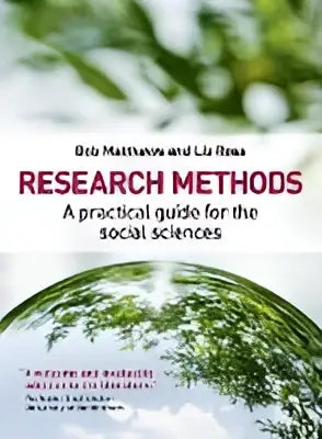 De boekomslag van research methods door bick matthews en liz rova met een groen globe ontwerp