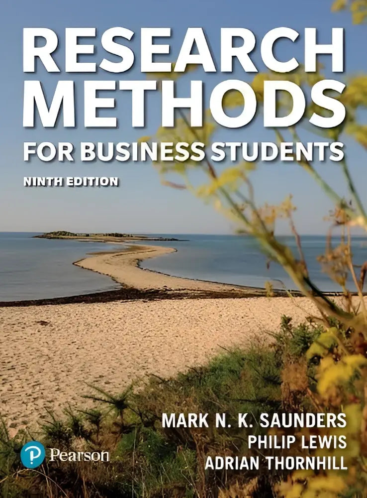 De boekomslag van research methods for business students negende editie door mark n voor zakelijke onderzoeksmethoden