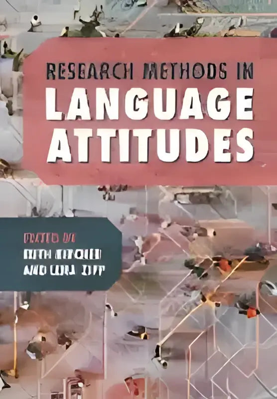 De boekcover van research methods in language attitudes door ruth kirchner en lera zin met een roze achtergrond