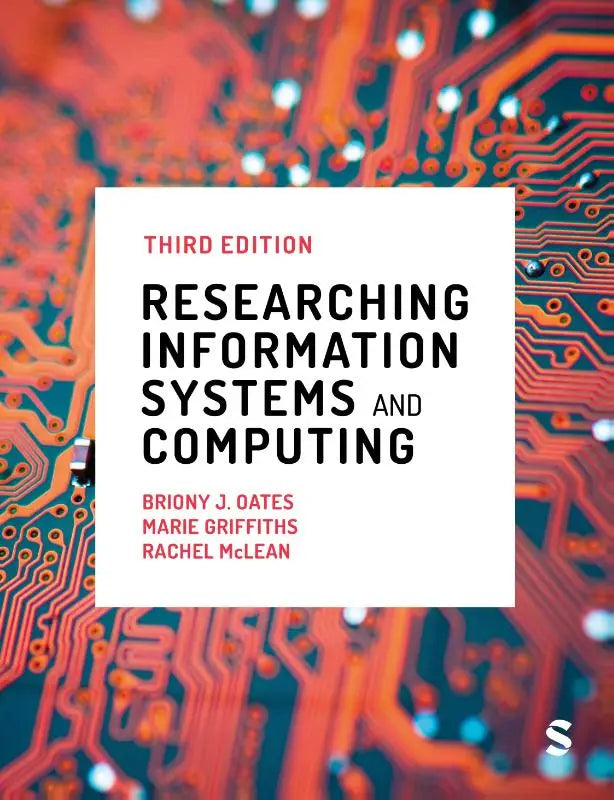 Derde editie boekcover van researching information systems and computing door briony j voor academisch onderzoek
