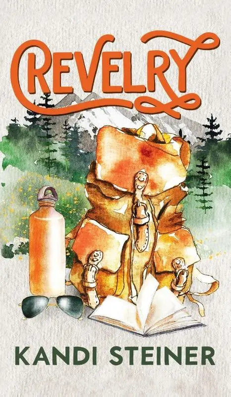 Aquarelillustratie van een tan lederen rugzak met bronskleurige hardware en meerdere riemen van kandi steiner revelry