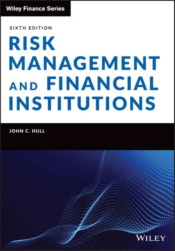 Blauw-wit hardcover boek risk management en financial institutions door John C voor financiële instellingen