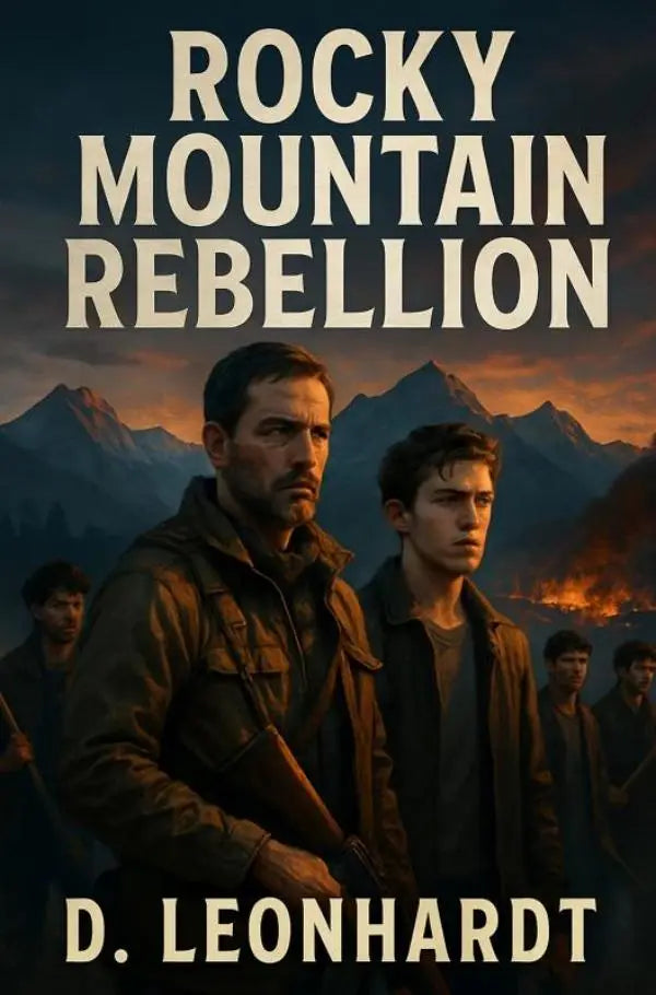 Afbeelding van de boekomslag van rocky mountain rebellion door d met een bergachtig thema en rebellie als onderwerp