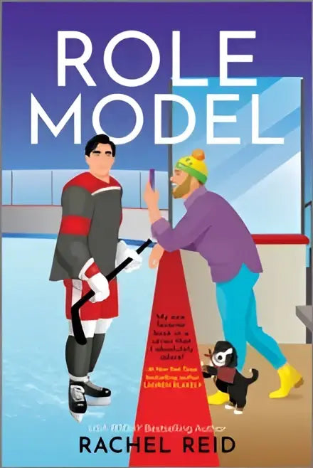 De boekcover van role model game changers 5 toont twee cartoonfiguren bij een rode kegel op een paarse achtergrond
