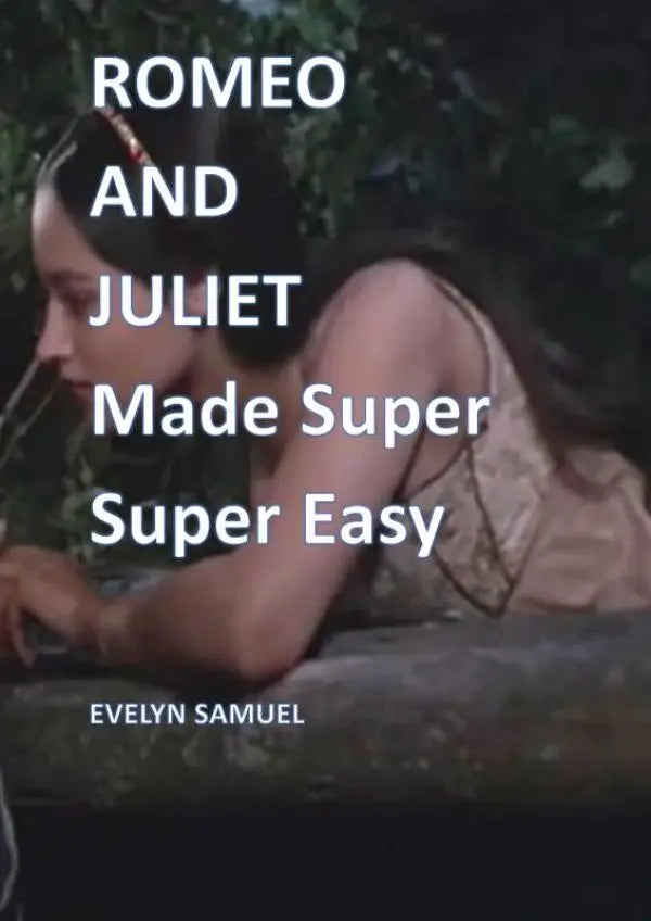 A vrouw in een lichtkleurige, textuurrijke jurk met donker haar en een ornamentale hoofdband in romeo and juliet made super super easy