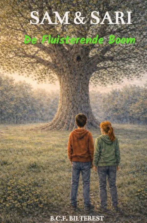 De cover van het kinderboek Sam & Sari 4 Deel 4 De fluisterende boom door BCF voor jonge lezers