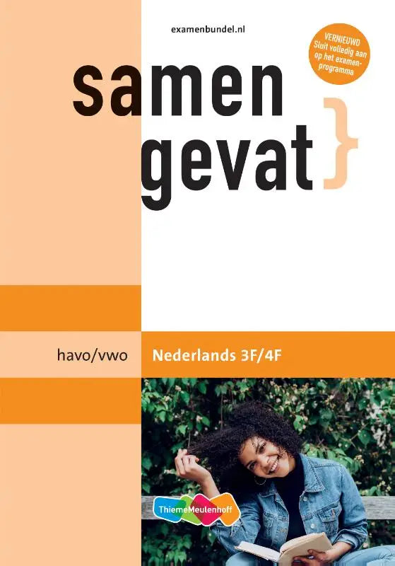 Oranje-wit dekkingsboek samengevat havo vwo netherlands 3f 4f met thiememeulenhoff logo voor examenvoorbereiding