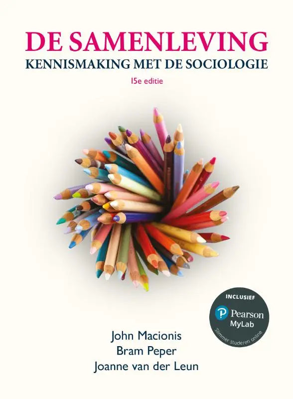 Een levendige cirkel van multikleuren kleurpotloden voor de samenleving kennismaking met de sociologie productcover