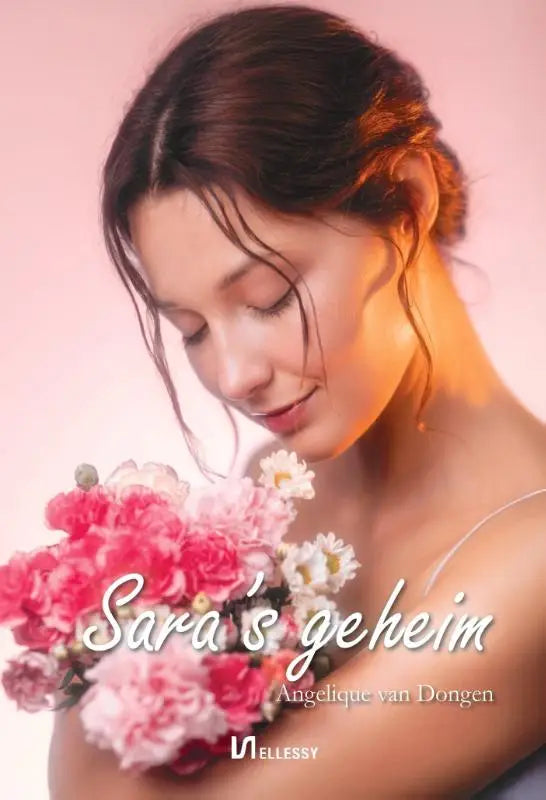Een zachte roze en witte bloemenboeket gehouden door een vrouw met donker haar sara’s geheim
