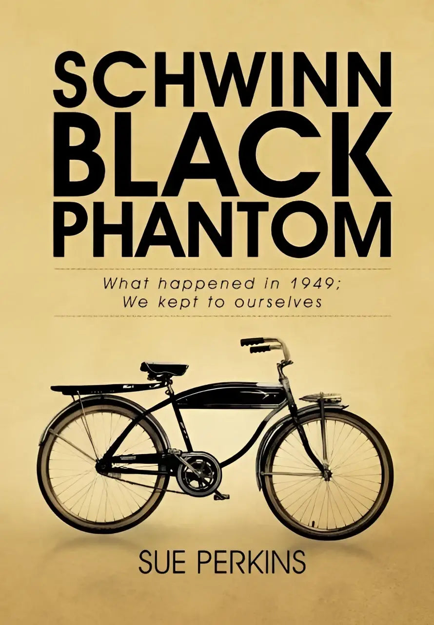 Schwinn black phantom fiets met klassieke zwarte frame en chrome accenten wat gebeurde in 1949 we hielden ons stil