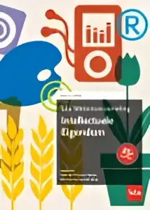 De sdu wettenverzameling intellectuele eigendom toont een collectie kleurrijke gestileerde iconen en logo’s in rijen
