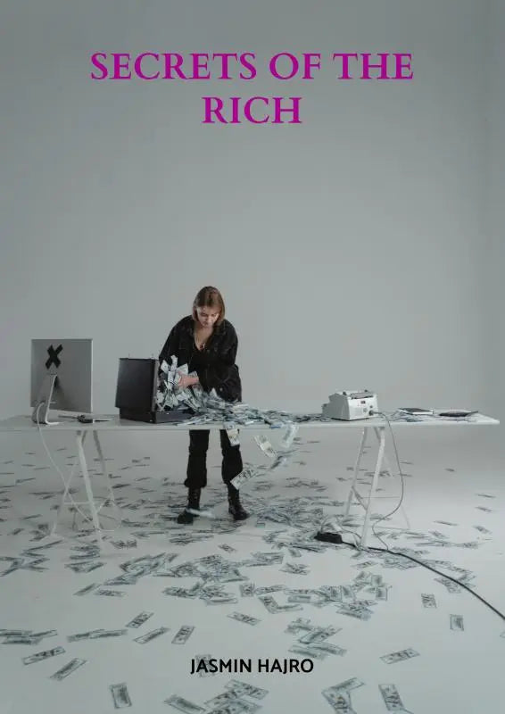De boekcover van secrets of the rich toont de titel in felle roze letters met auteur jasmin hairo onderaan