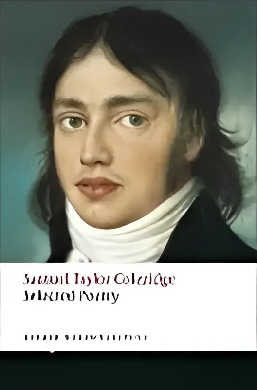 Een klassieke zwarte hardcover met witte doekrug en boeklint van selected poetry door samuel taylor coleridge inclusief the rime