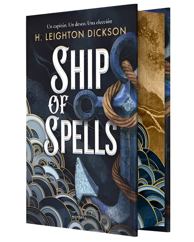 Boek ship of spells van h in de cantos pintados spanish edition met kleurrijke omslag en fantasy thema