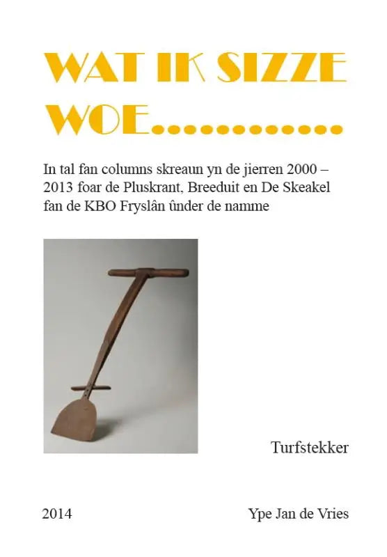 Bruine houten sizze woe turfstecker met t-handvat en platte schopvormige blad voor tuinwerkzaamheden