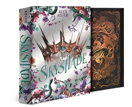 Hardcover editie van skyshade door alex ainsworth met een rijkelijk versierd omslag en levendige kleuren