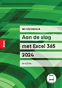 Groene digitale display met witte tekst aan de slag met excel 365 2024 voor hoger onderwijs koninklijke boom uitgevers