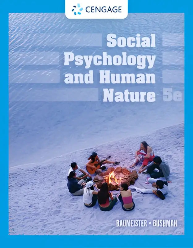 De boekcover toont social psychology and human nature 5e van baumeister en bushman over de sociale wereld en social psychology