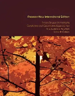 The social research methods book cover shows an autumn scene with orange and red leaves on a brown background