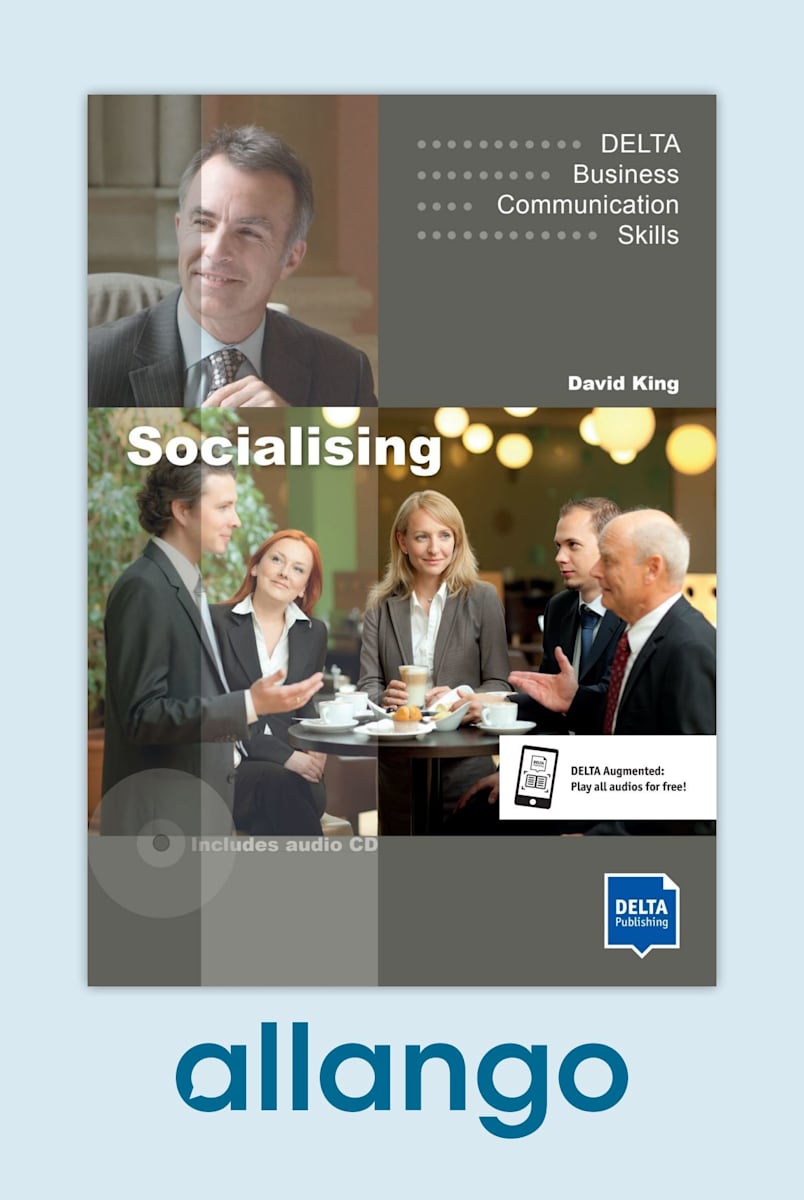 Omslag Socialising-boek Delta Business Communication Skills, Allango digitaal B1-B2