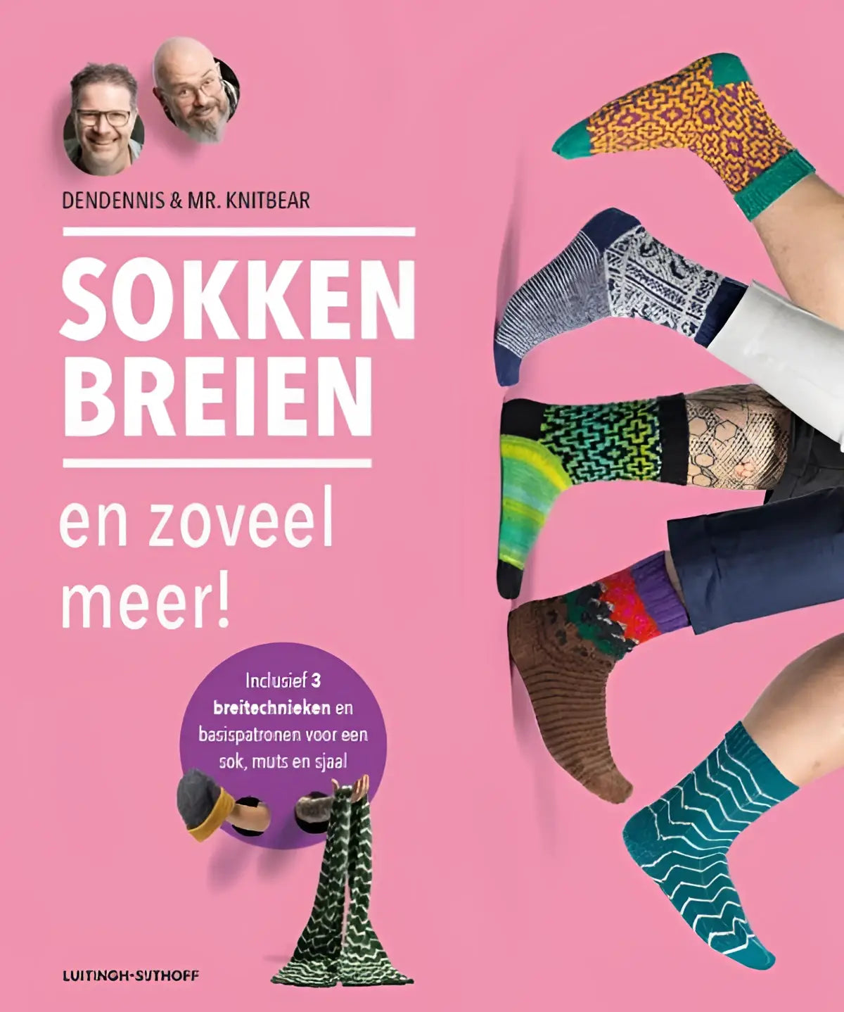 Een levendige collectie gebreide sokken met sokken breien in diverse patronen en kleuren zoals teal en groen
