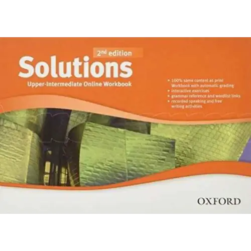 Solutions second edition - upper-intermediate online workbook access code card - solutions second edition