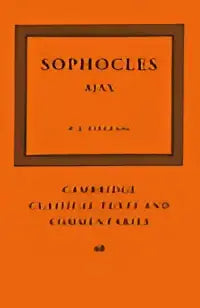 Oranje hardcover boek ajax door Sophocles met zwarte tekst en decoratieve rand uit Sophocles ajax collectie