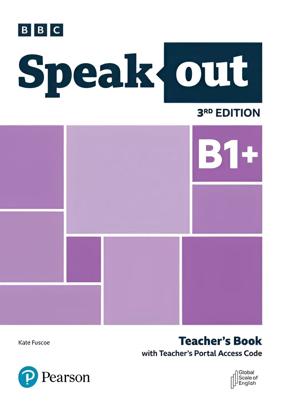 Bbc speakout 3e editie b1+ docentenboek met lerarenportaal toegangscode, modern geometrisch paars ontwerp