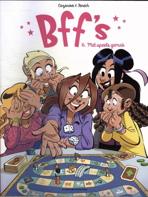 De cover van het stripboek bff’s 16 door christophe cazenove vertoont speels gemak in strips algemeen