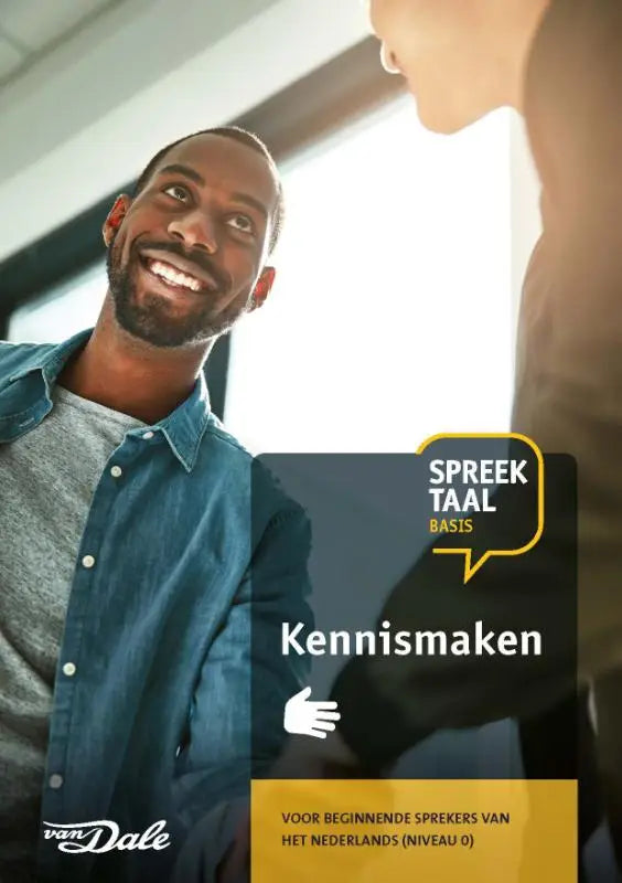 Cover van spreektaal basis kennismaken boek van van dale met een lachende man in jeans overhemd
