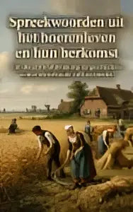 Een groep vrouwen in blauwe en bruine jurken loopt door een gouden veld bij een overwegend bewolkte hemel in een boek over eeuwenoude volkswijsheden