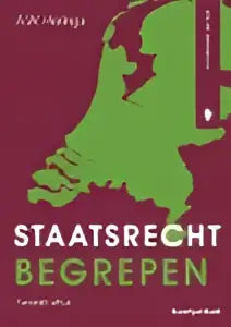 Staatsrecht begrepen product met moderne grafische ontwerp en groene en zwarte tinten van Koninklijke Boom Uitgevers