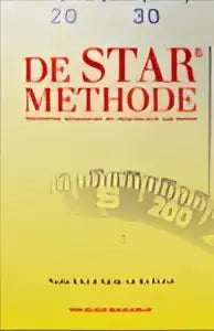 Gele boekomslag van de star methode met zwarte tekst en een cirkelschaal voor duuren management en wanda kraal