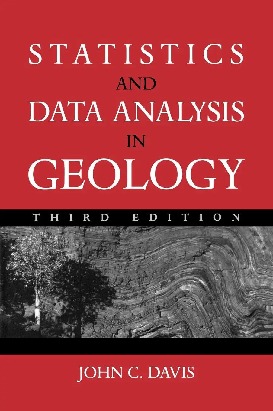 Rood hardcover boek statistics and data analysis in geology derde editie door john c gericht op statistiek en earth sciences