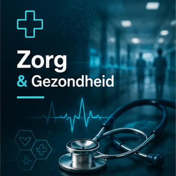 Een strakke, metalen stethoscoop met zwarte slang ligt op de voorgrond.